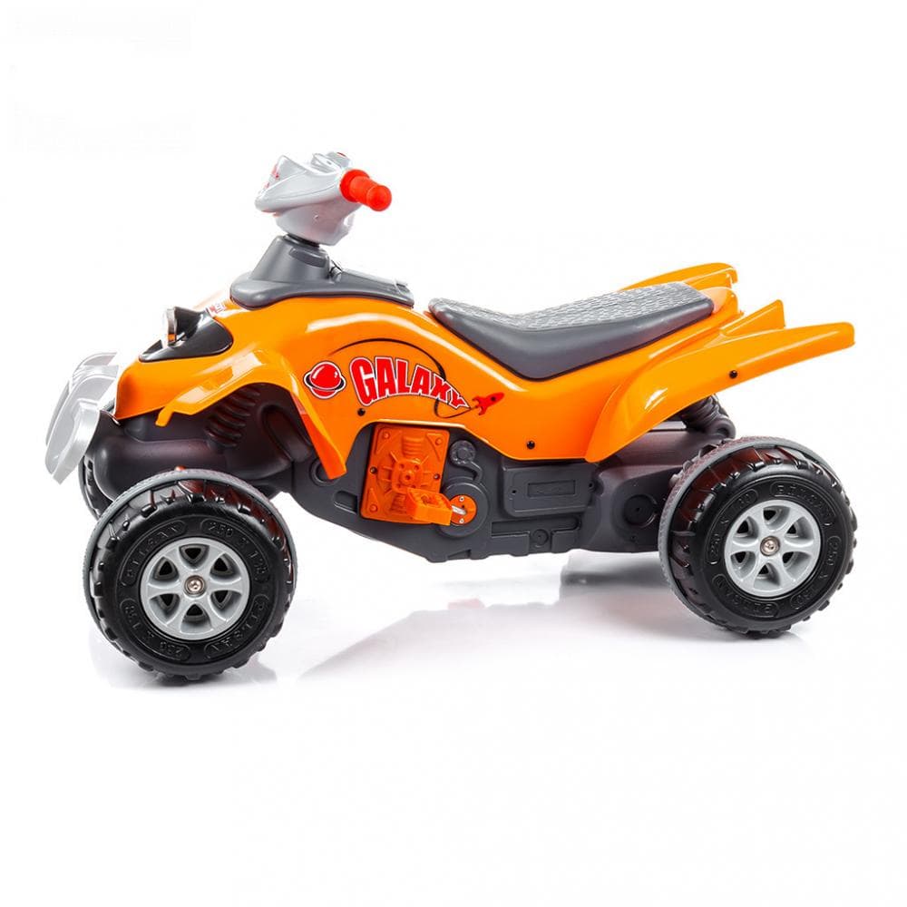 Atv cu pedale pentru copii cu roti din plastic rezistent,margini rotunjite,de la 3 si pana la 35kg Pilsan Galaxy Galben