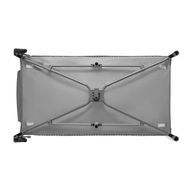 Patut pliant Lionelo Sven Plus Grey cu doua nivele, cu arcada jucarii, masuta de infasat, vibratii, melodii  conform cu standardele europeane de securitate EN716 si EN12221