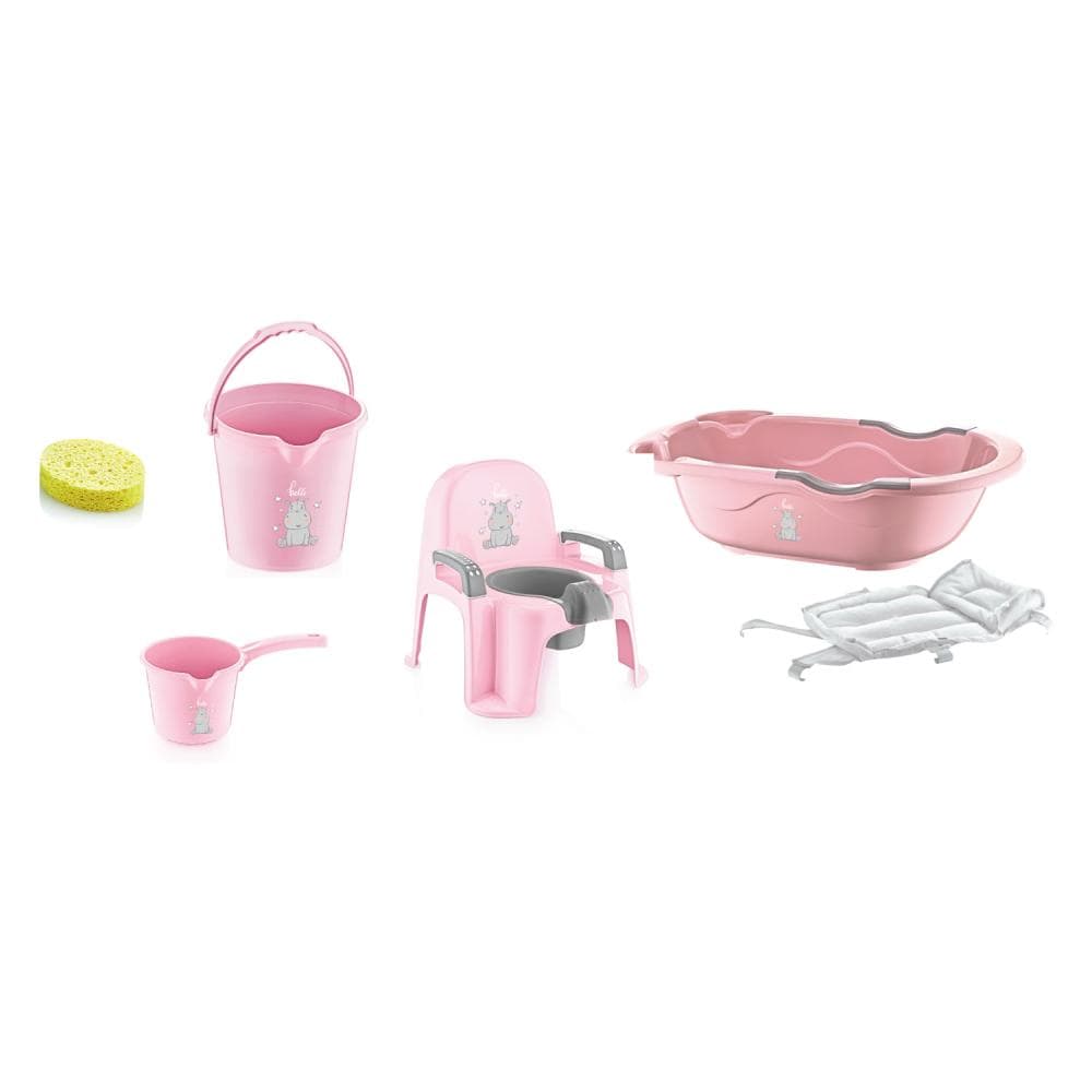 Set de baie cu 6 piese BabyJem Bebe Lux Pink