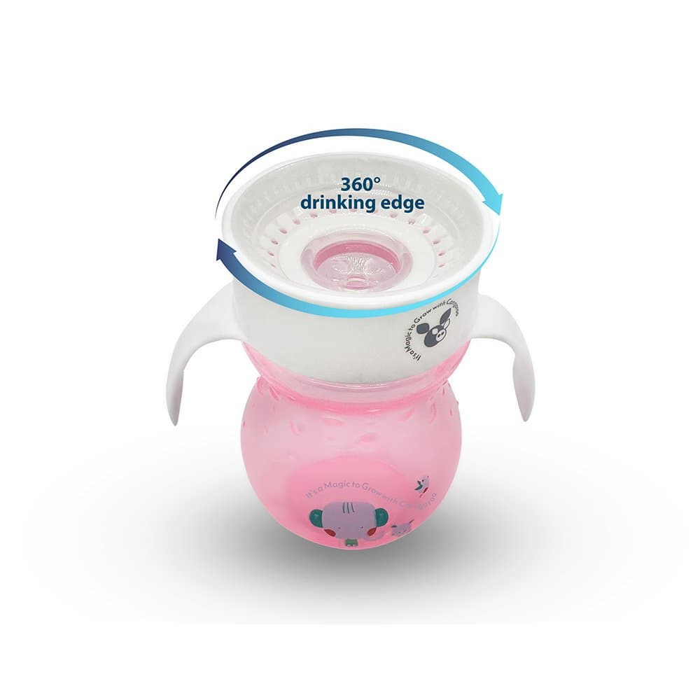 Cana 360 grade cu manere Magic Cup Pink