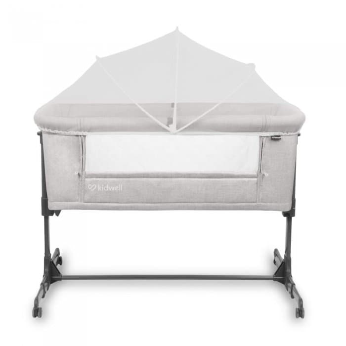 Patut Kidwell Alula Gray reglabil pe inaltime in 5 trepte, roti cu blocare, accesorii incluse