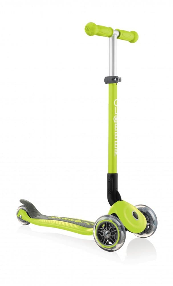 Trotineta Globber Primo verde, pliabila, ghidon reglabil, platforma antiderapanta, greutate suportata 50 kg, varsta 3 ani+