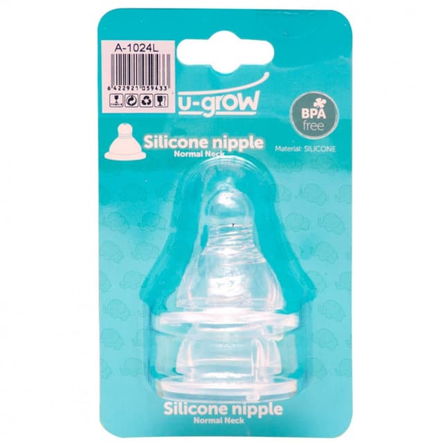 Set 2 tetine U-Grow A-1024L cu gat normal L silicon