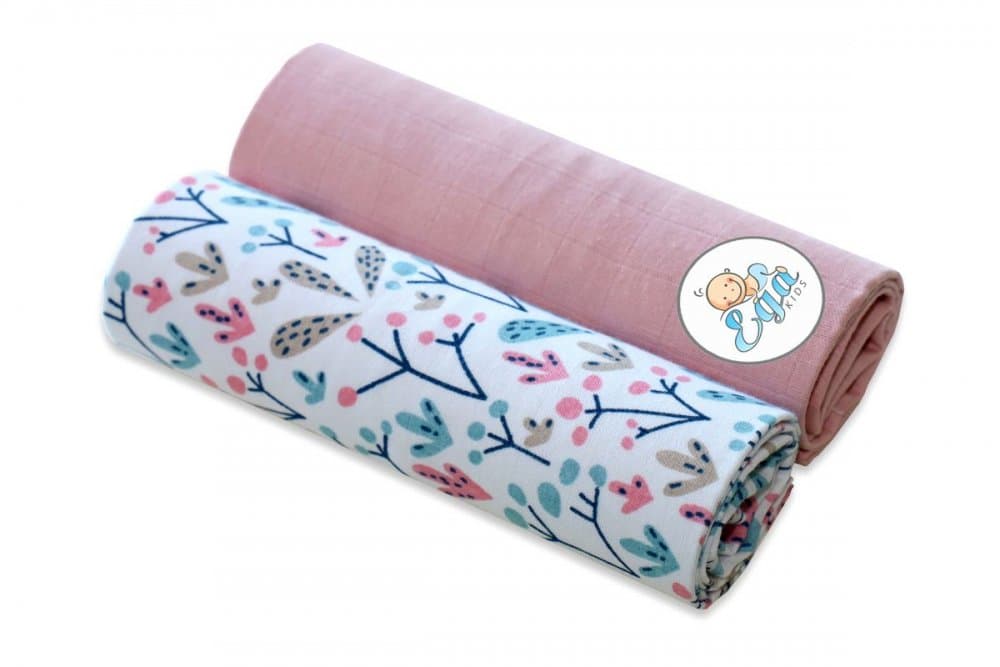 Set 2 scutece din bumbac 60x80 cm Pink Powder