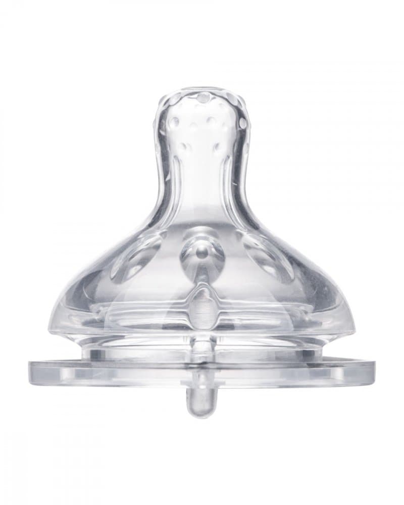 Biberon Kikkaboo Savanna Pink 180ml cu gat larg si tetina anti-colici din silicon,fara bpa,recomandat de la nastere