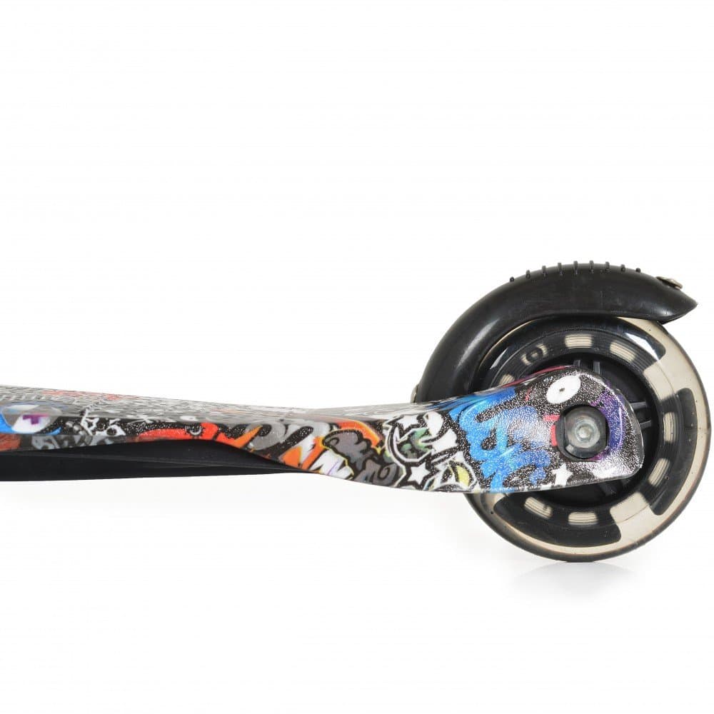 Trotineta intuitiva cu inaltime reglabila intre 50-74cm,roti cu lumini LED,de la 3ani si pana la 40kg Moni Fidget Black
