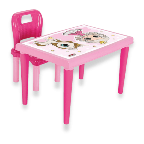 Set Masuta moderna si scaunel cu spatar Pilsan Modern Study Roz pentru studiuactivitati,realizat din plastic rezistent,usor de montat,utilizare interiorexterior,gradinite,crese,afterschool,sarcina maxima 50kg