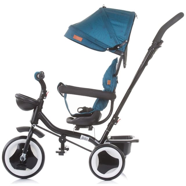 Tricicleta pentru copii Chipolino Jazz Atlantic cu sezut rotativ 360 grade, control al directiei, suport de picioare reglabil si frana pe rotile din spate