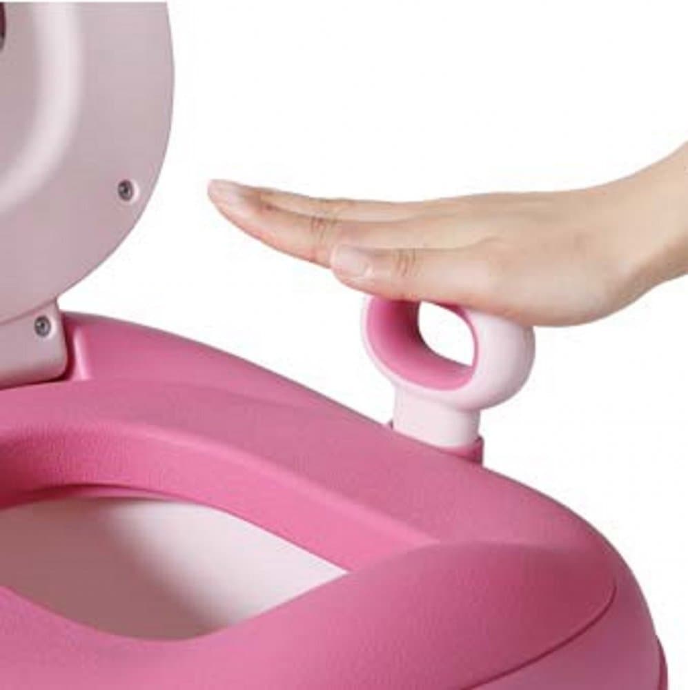 Olita Little Mom Sailor Pink cu adaptor moale, manere, insert detasabil si baza ampla antiderapanta