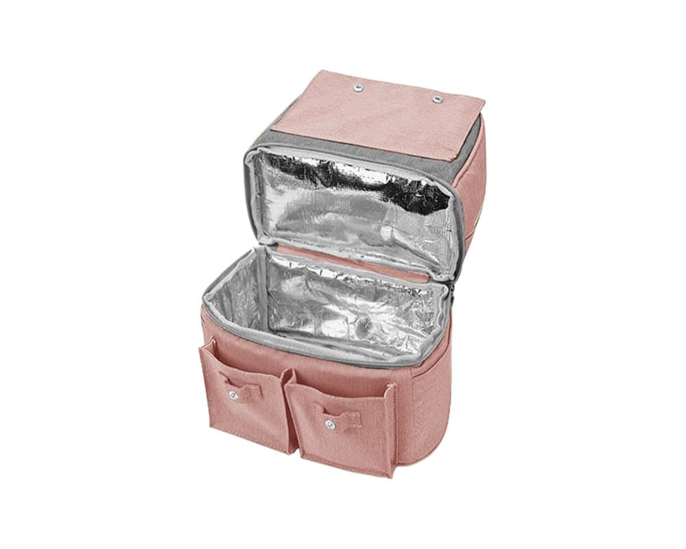 Geanta mamici tip rucsac KikkaBoo cu compartiment termic Nia Pink