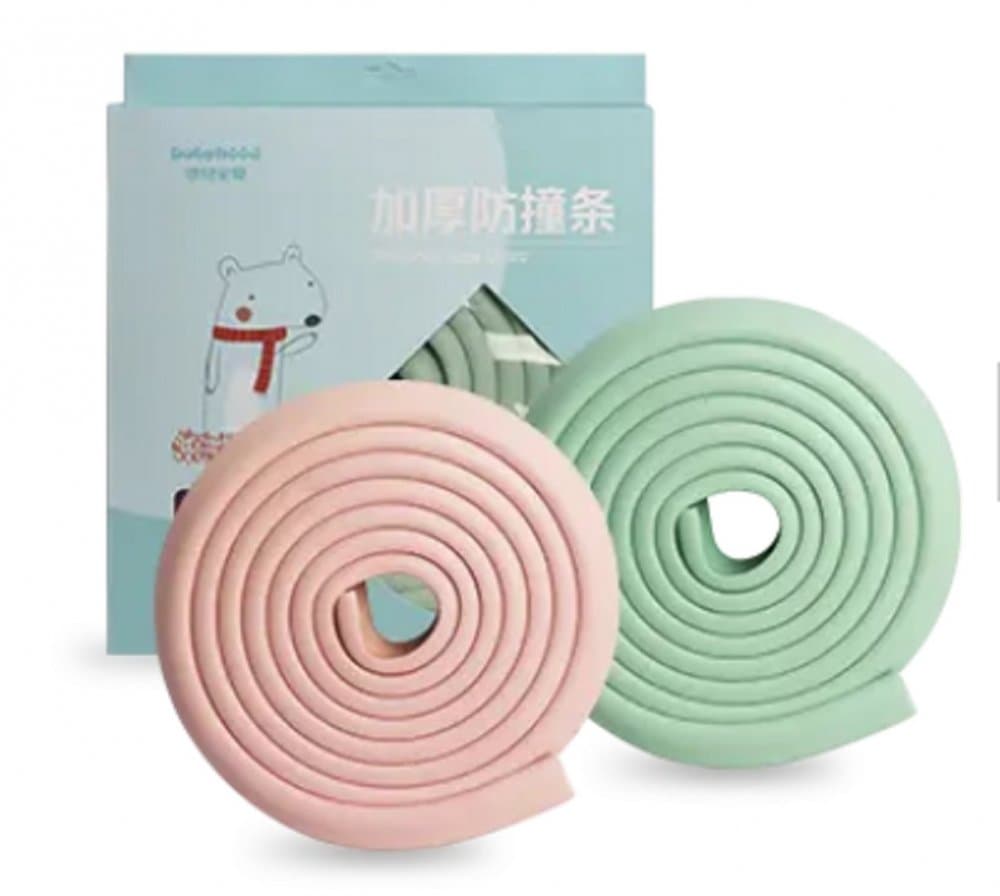 Rola protectie groasa Little Mom Safe Edge Green 4m pentru muchii si margini