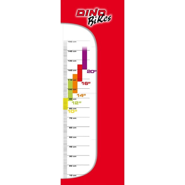 Bicicleta copii Dino Bikes R1 rosu 16 inch, varsta 6-8 ani, inaltimea 107-125 cm, anvelope gonflabile, frana de mana roata din fataspate, roti ajutatoare detasabile, scut frontal