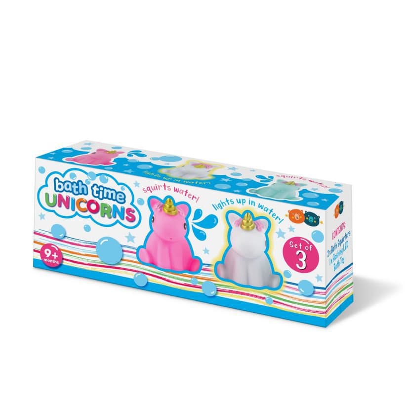 Set jucarii pentru baie Unicorni cu LED