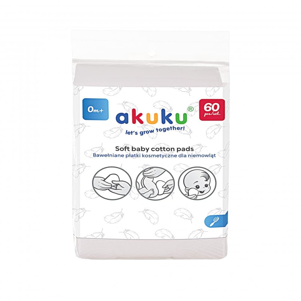 Dischete din bumbac Soft Akuku 60 bucati
