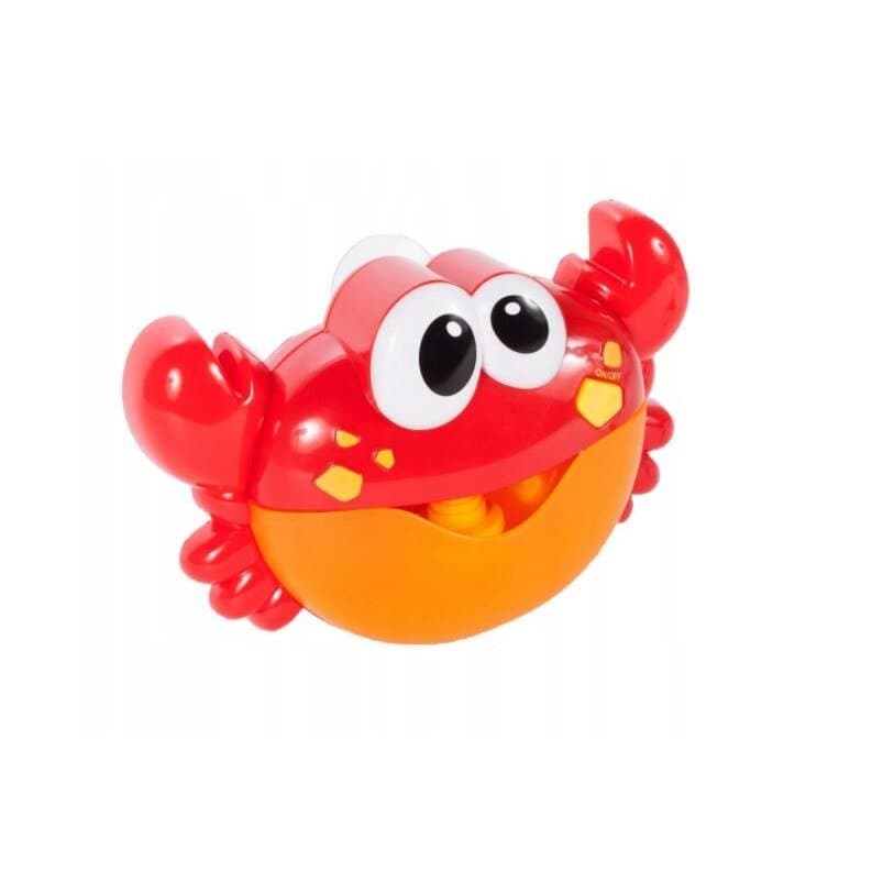 Jucarie baie pentru copii MalPlay, model crab muzical, generator de spuma, dimensiune 24 x 7 x 16cm, culoare red