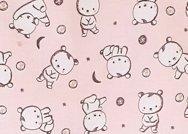 Sac de dormit copii 1.5 tog Baby Bear roz din bumbac 130 cm