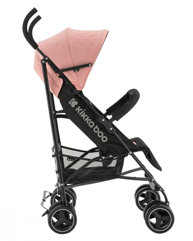 Carucior sport pentru copii KikkaBoo Beetle Pink cu Spatar reglabil,Bara de protectie detasabila,Pliere tip umbrela si greutate redusa ,Copertina reglabila cu plasa de ventilatie,Roti pivotante detasabile,Pana la 22kg