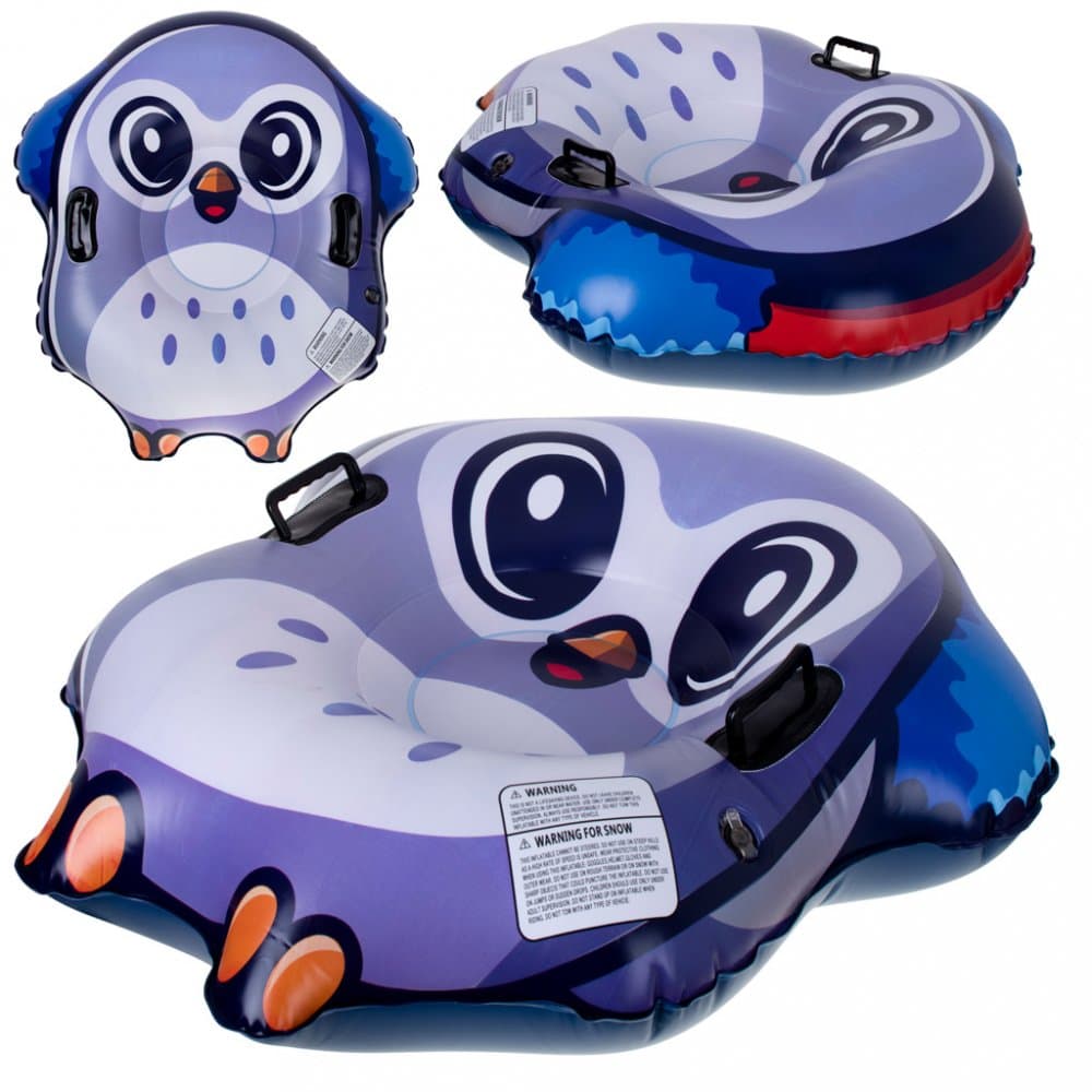 Sanie gonflabila pentru copii Purple Owl, cu manere de sustinere, dimensiune 95 x 103 x 26 cm