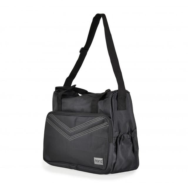 Set 5 piese cu Geanta multifunctionala pentru mamici Cangaroo Mama Bag Stella Black compartimente practice,cu maner reglabil,husa termoizolanta pentru biberon,salteluta, gentuta suzete si geanta scutece
