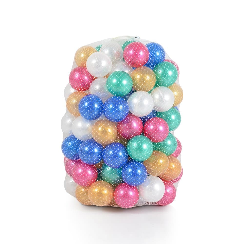 Set 100 bile Pilsan mici de 6 cm Patel Multicolor Sidef,potrivite pentru utilizare spatii de joacapiscina uscatatarc de joaca