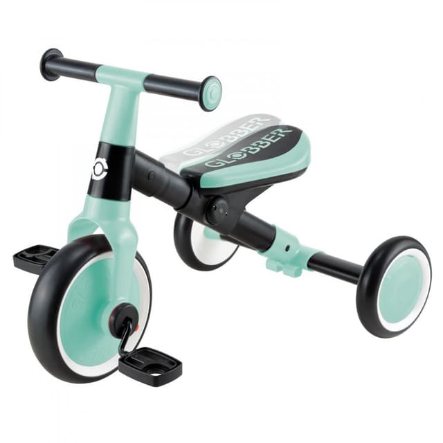 Tricicleta pentru copii Globber Verde Pal 2 in 1, cu scaun ajusatibl pe inaltime, roti din cauciuc EVA, pedale detasabile de la 12 luni