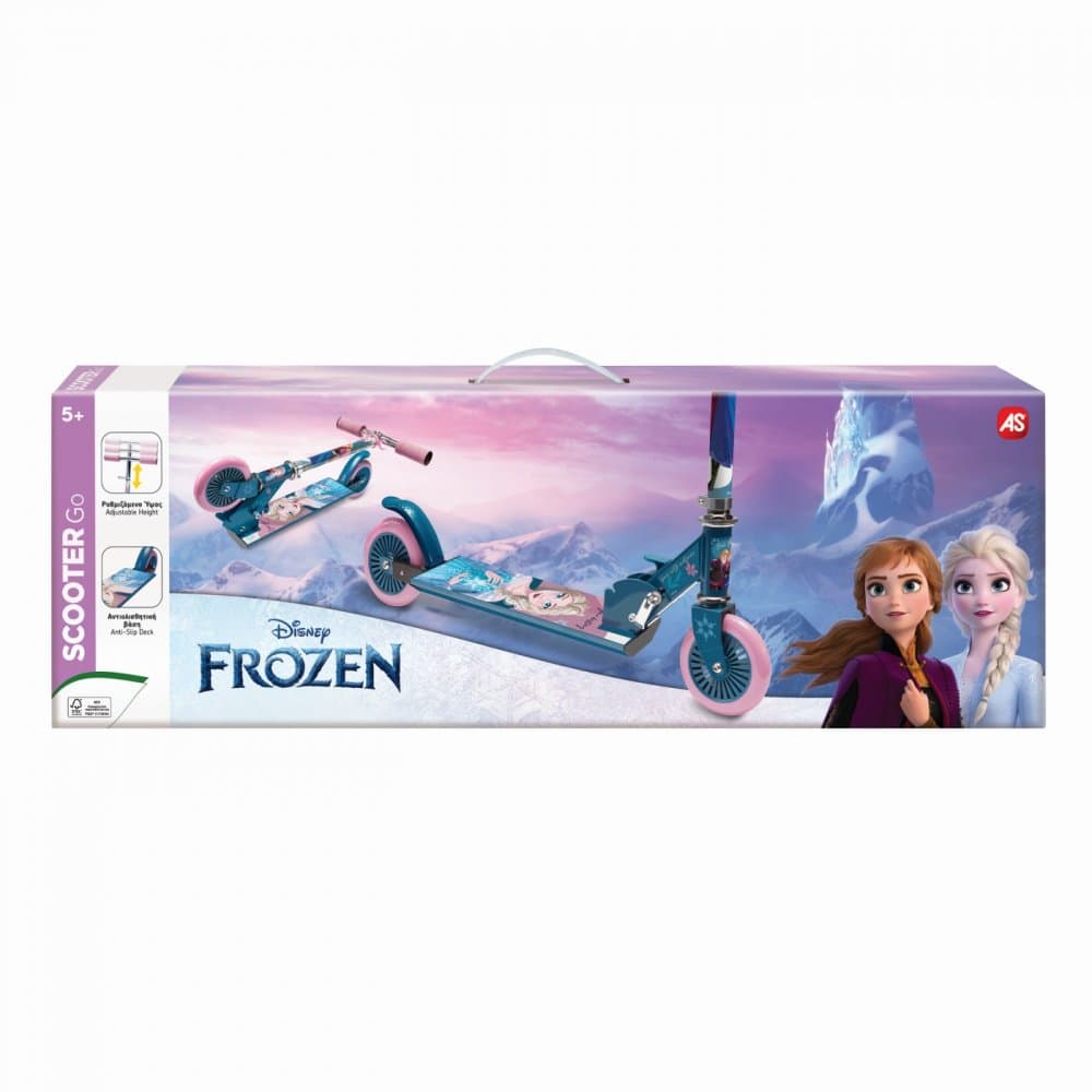 Trotineta pliabila cu 2 roti Frozen, ghidon reglabil, baza antiderapanta, greutate admisa 50 kg