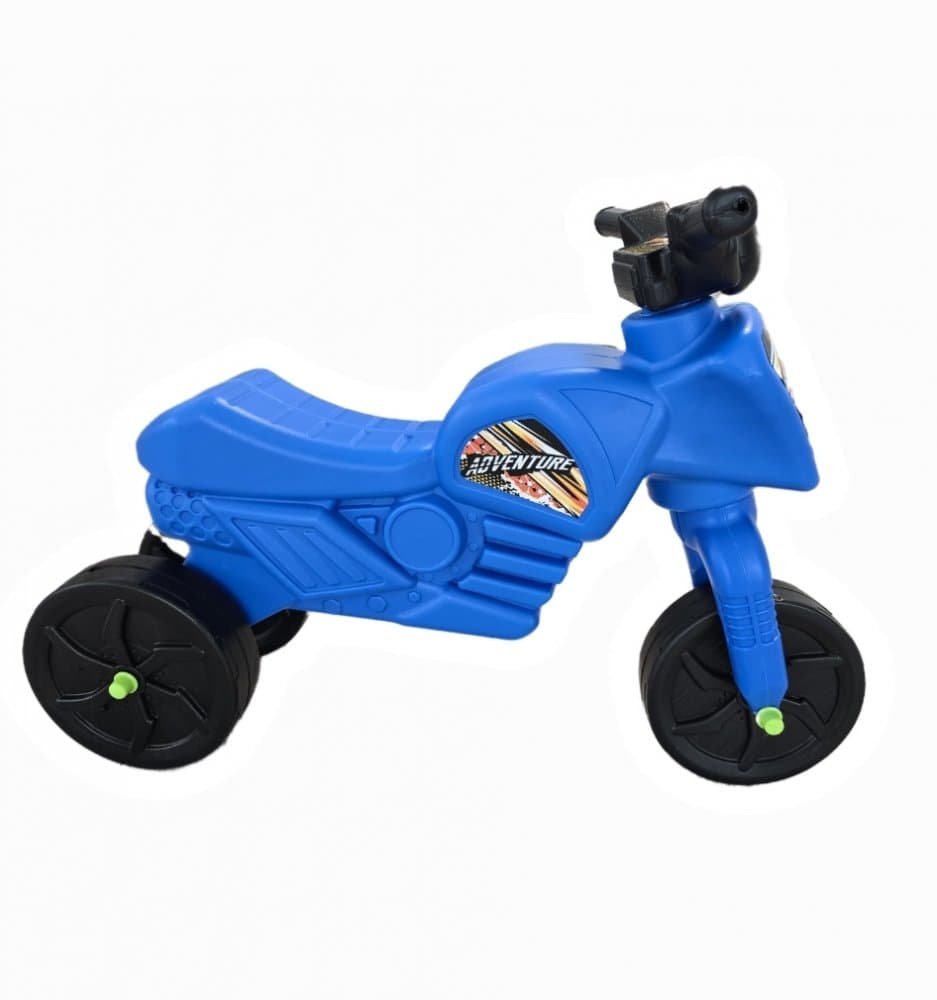 Tricicleta de echilibru pentru copii, Burak Toys, fara pedale, design ergonomic de la 2 ani pana la 20 kg, dimensiune 60 x 45 x 25 cm, Albastru