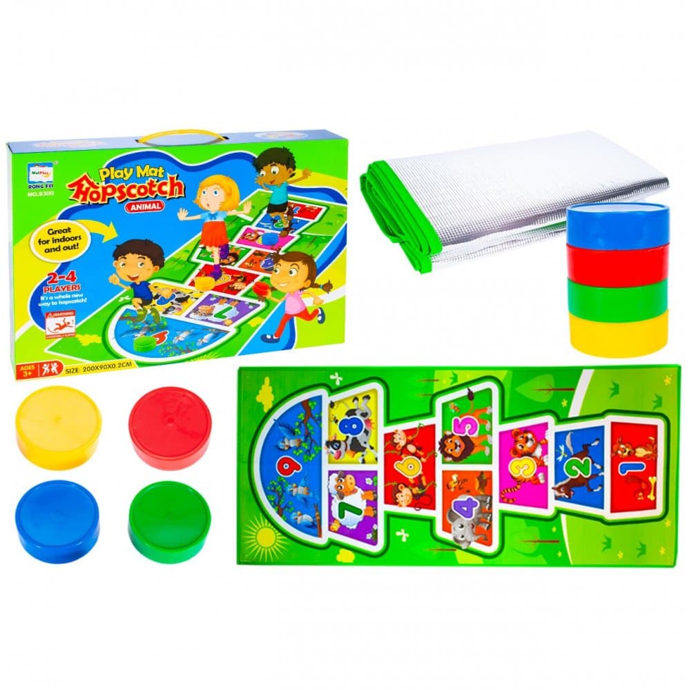 Covoras de joaca pentru copii Malplay, realizat din spuma, dimensiun 200 x 90 cm, model sotron multicolor
