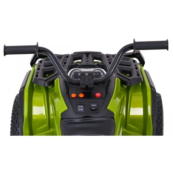 Atv electric pentru copii Air BDM0906 102x65x73 cm verde 90W cu suspensii, lumini, sunete, panou audio si scaun piele