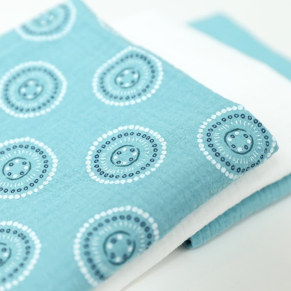 Set 3 scutece de muselina Blue Mandala