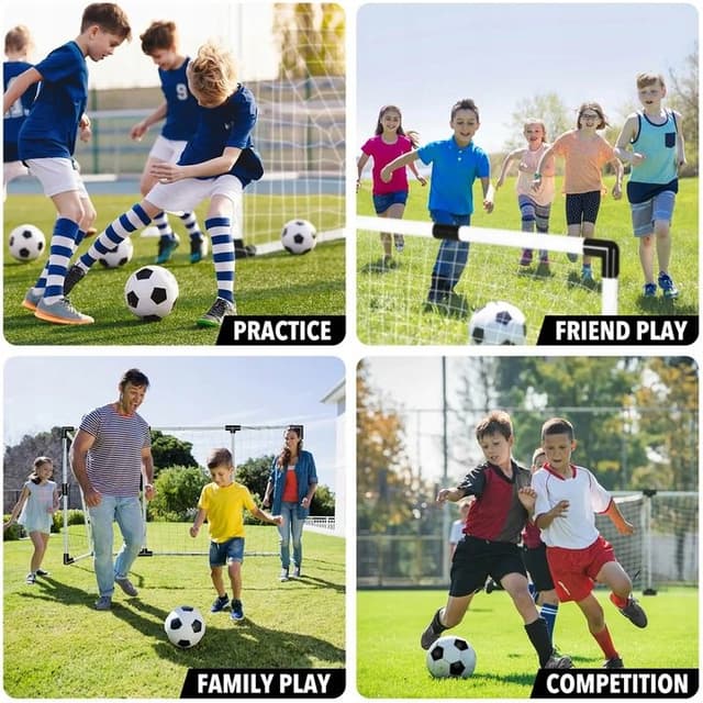 Poarta de fotbal cu minge si pompa 182x88cm