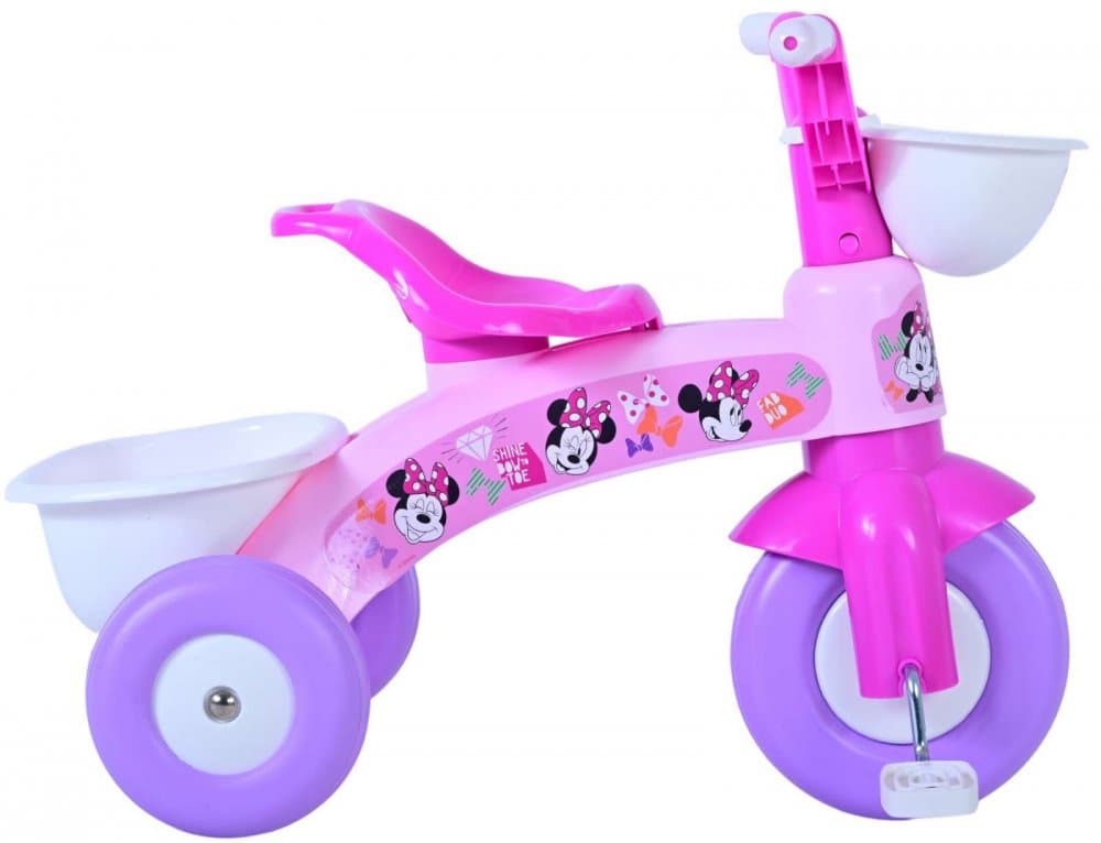 Tricicleta pentru copii, Minnie, varsta 1-3 ani, cos transport pe ghidon, greutate maxima admisa 25 kg