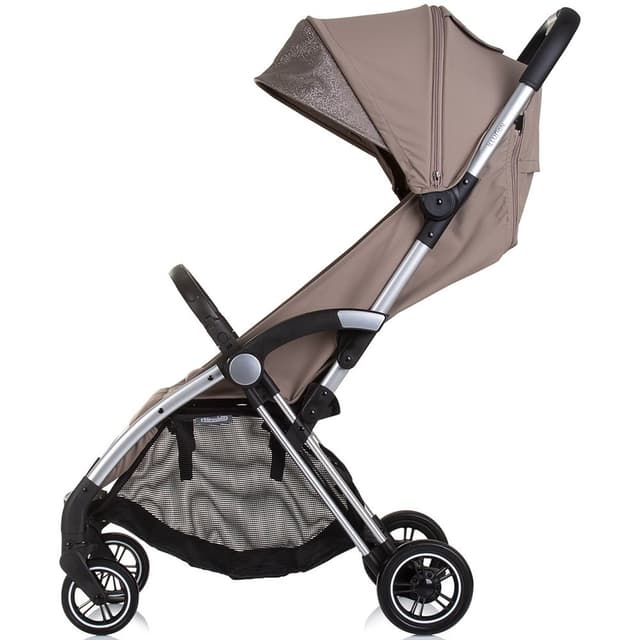 Carucior pentru copii Chipolino Illusion tiramisu, Pliere automata, Spatar reglabil, bara de protectie detasabila, Suport picioare reglabil, greutate suportata 22 kg