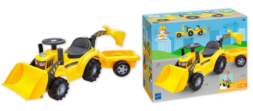 Excavator cu remorca Ecoiffier