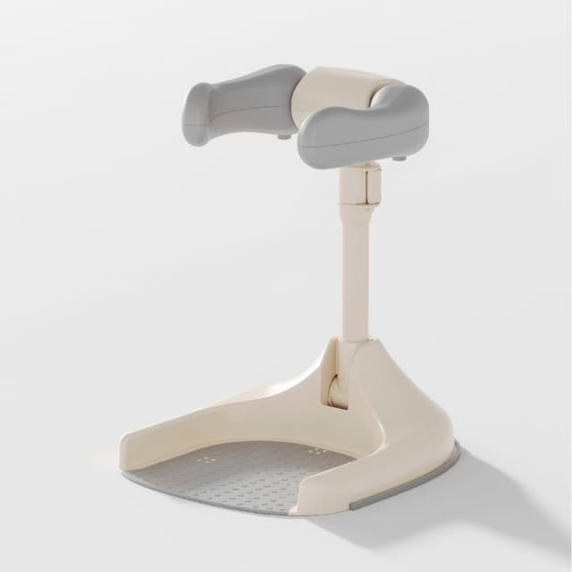 Suport ergonomic pentru baita independenta a bebelusilor Little Mom Bath Support Pro Grey, design cu inaltime ajustabila intre 44-54 cm, stabil si sigur, compact si portabil, cu elementele de sustinere pentru brate