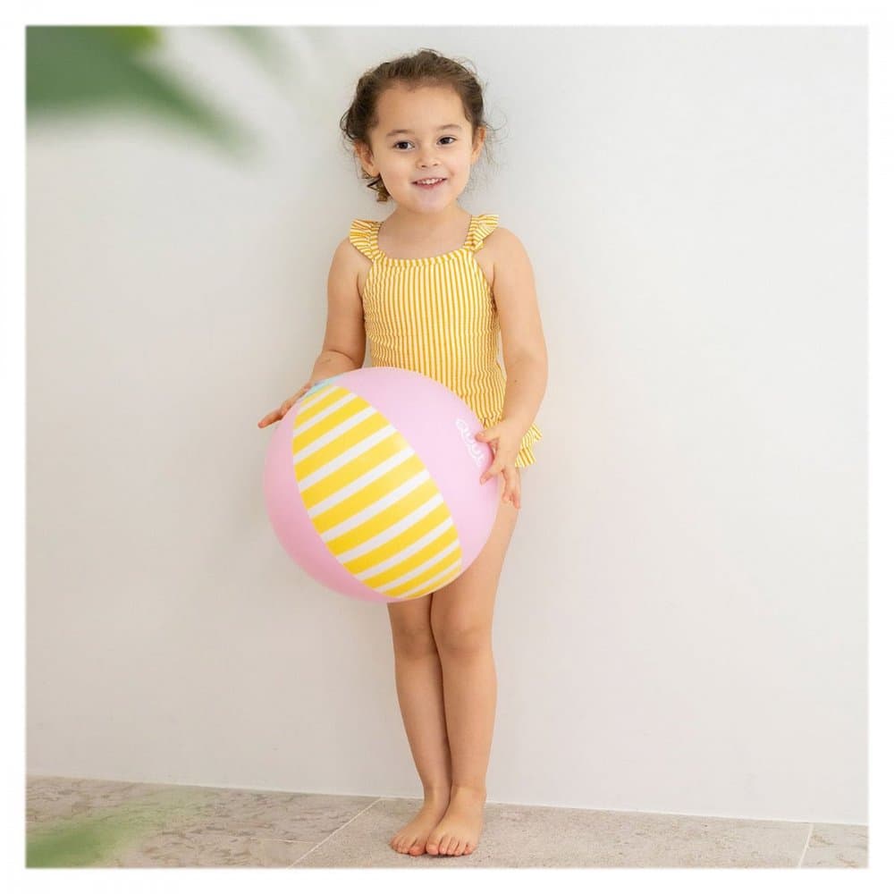 Minge gonflabila de plaja pentru copii, Quut Toys, culoare roz