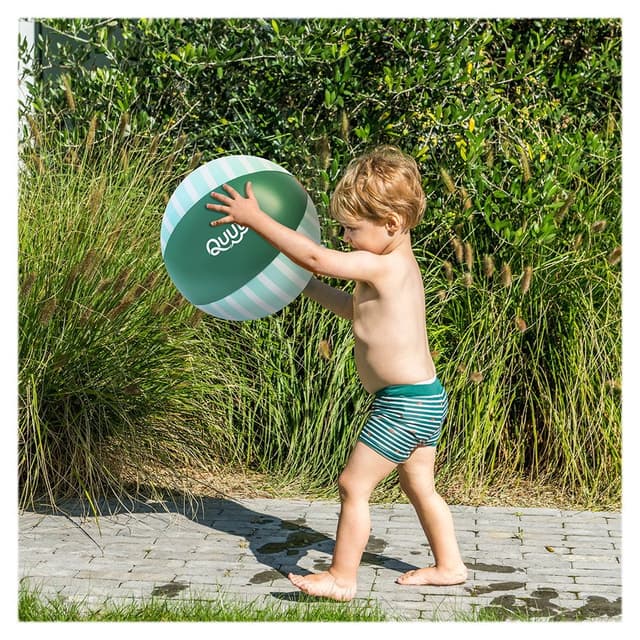 Minge gonflabila de plaja pentru copii, Quut Toys, culoare verde