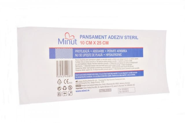 Pansament adeziv steril  Minut 10 cm x 25 cm