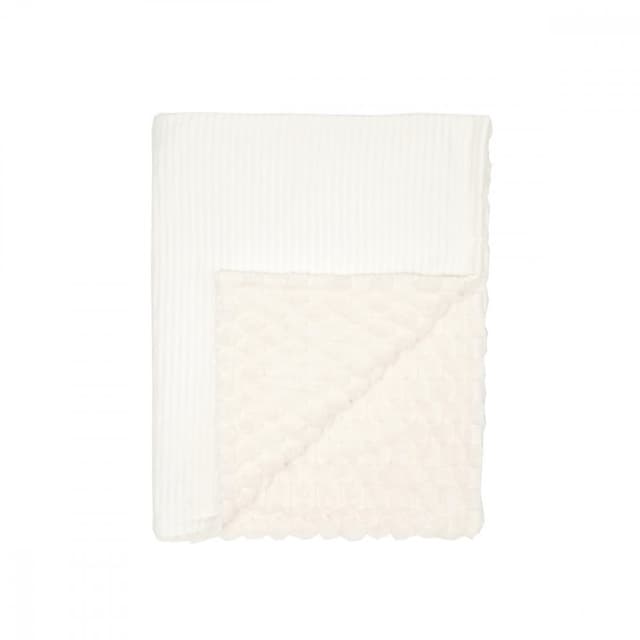 Patura din velur Cotton 3D Twins Alb 100x80 cm