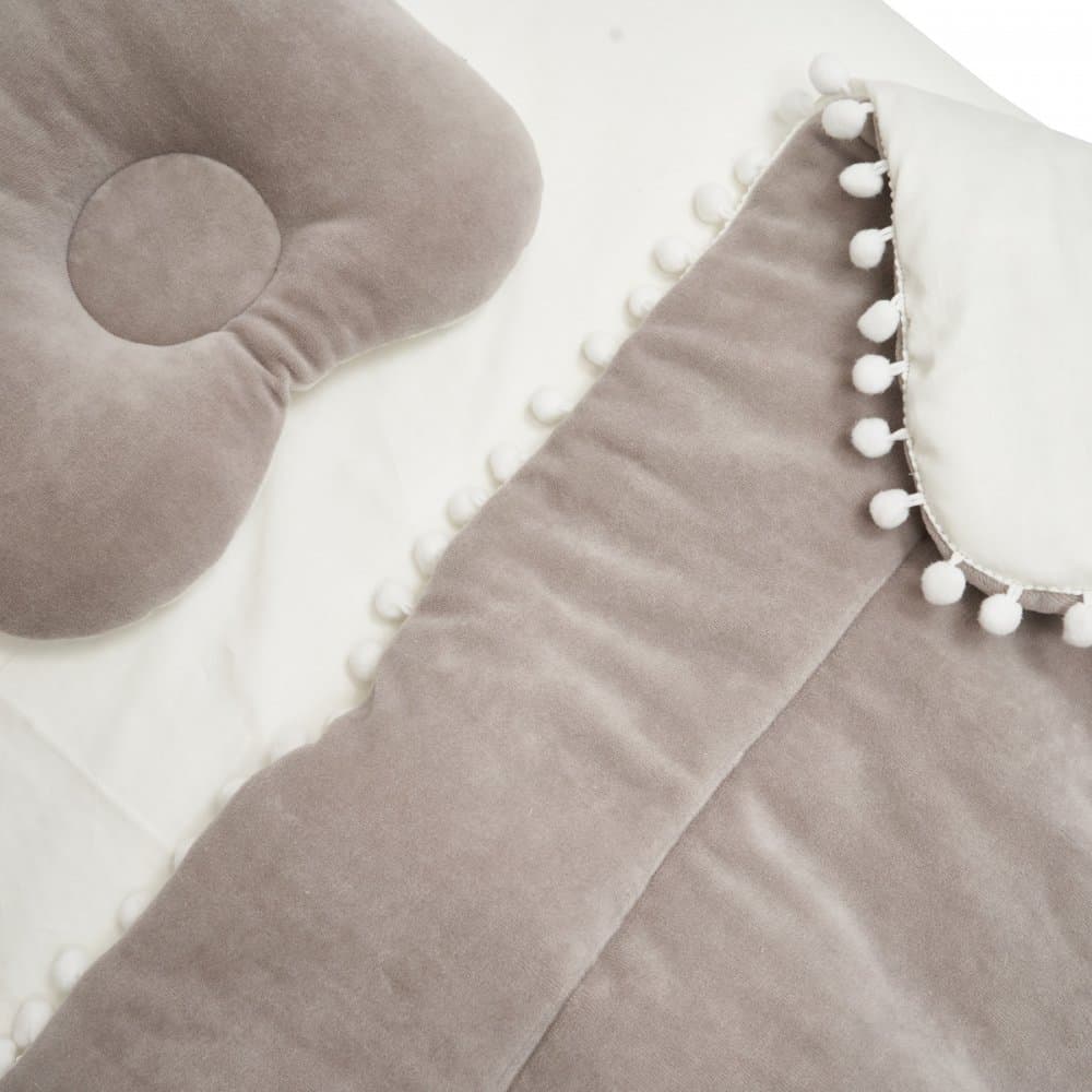 Set lenjerie cu 3 piese 120x60 cm Twins Crem
