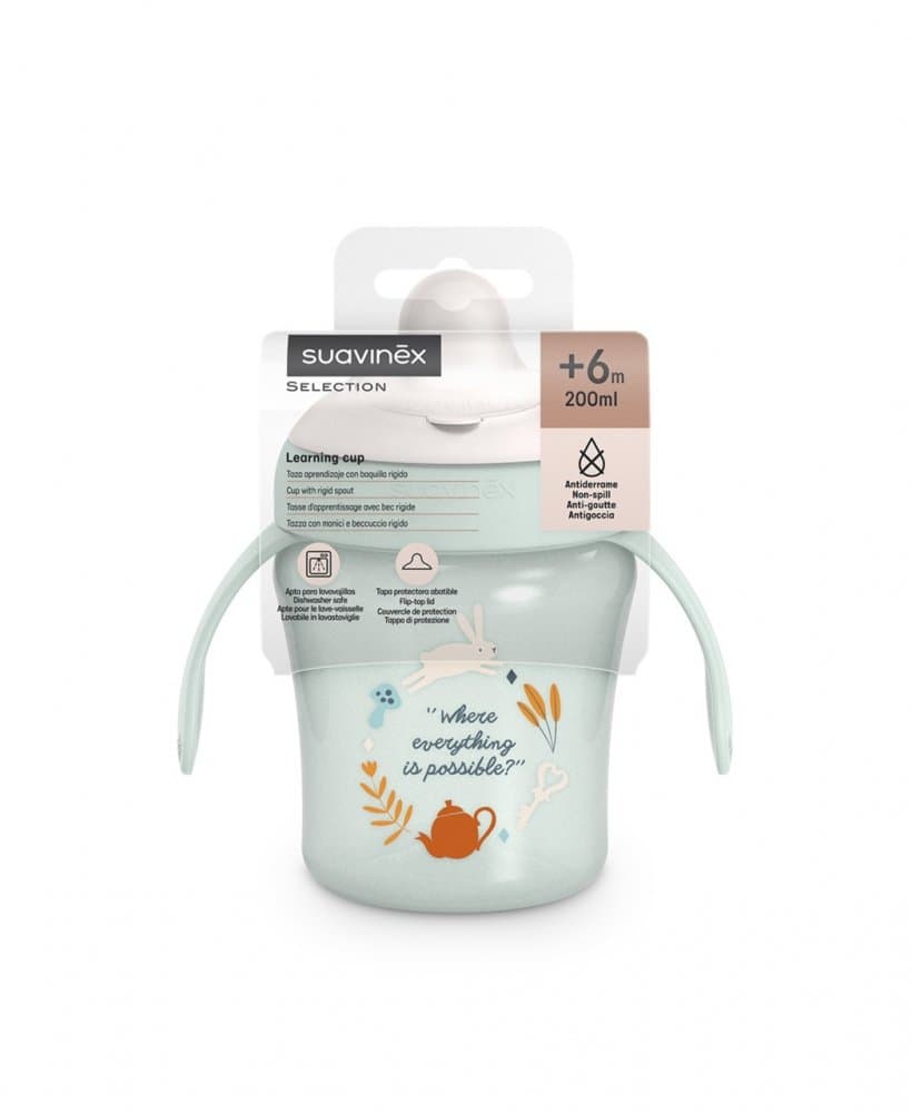Cana de antrenament Suavinex Wonder verde 200 ml