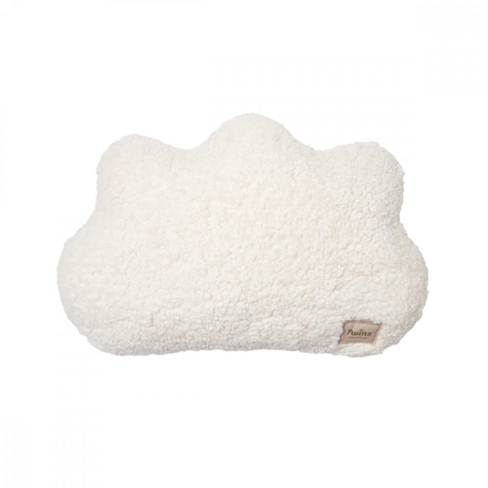 Perna decorativa Twins Teddy alb