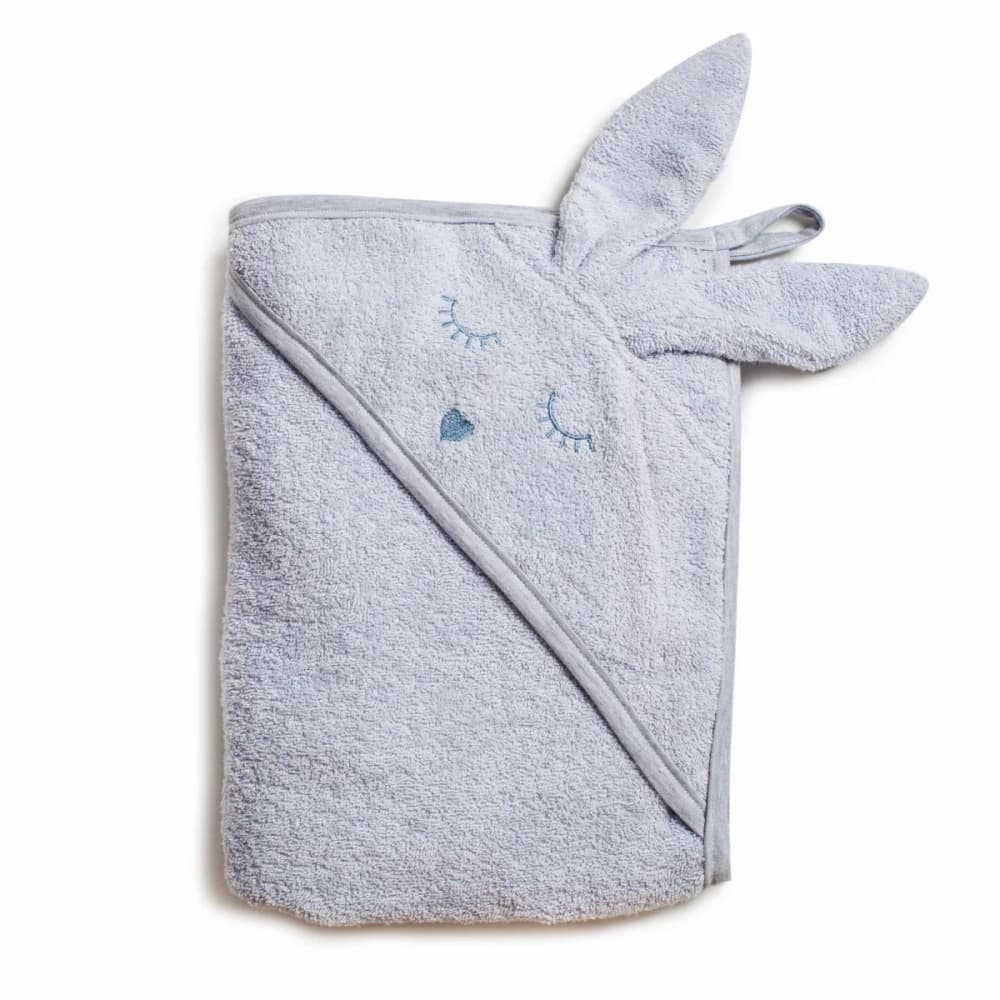 Prosop de baie din bumbac Twins Rabbit 100x100 cm gri