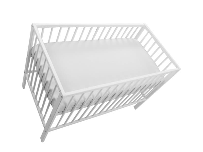 Cearceaf alb din bumbac cu elastic 160x70 cm