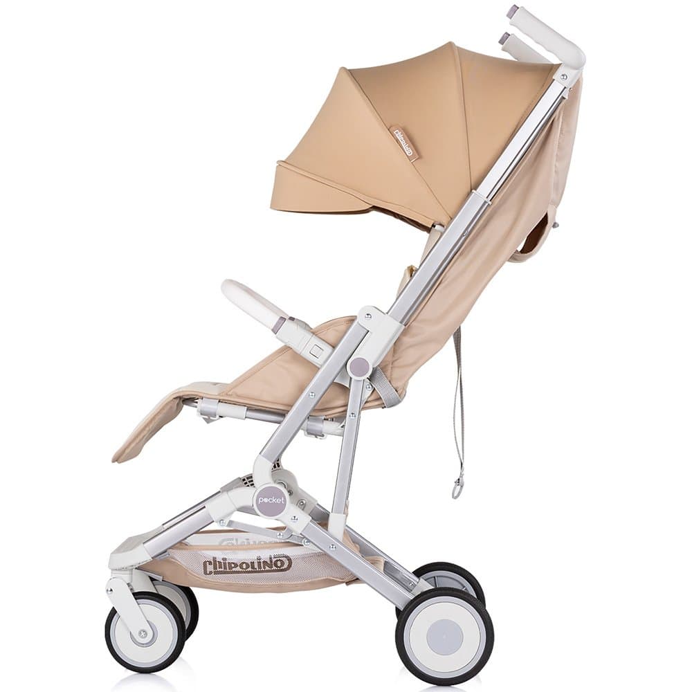 Carucior pentru copii Chipolino Pocket Latte, cadru usor, greutate admisa 22 kg