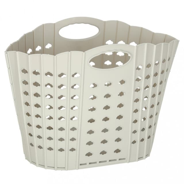 Cos de rufe pliabil Grey, cu doua manere robuste, dimensiune 42 x 24 x 29 cm