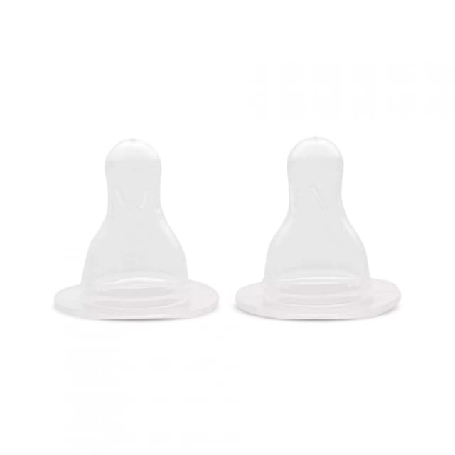 Set 2 tetine din silicon, debit lent, 0 luni+