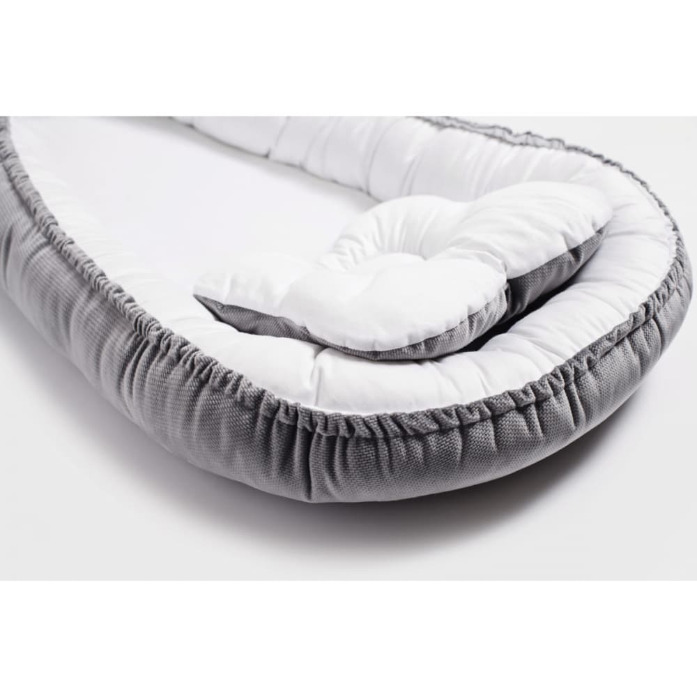 Babynest pentru copii Twins Velvet gri