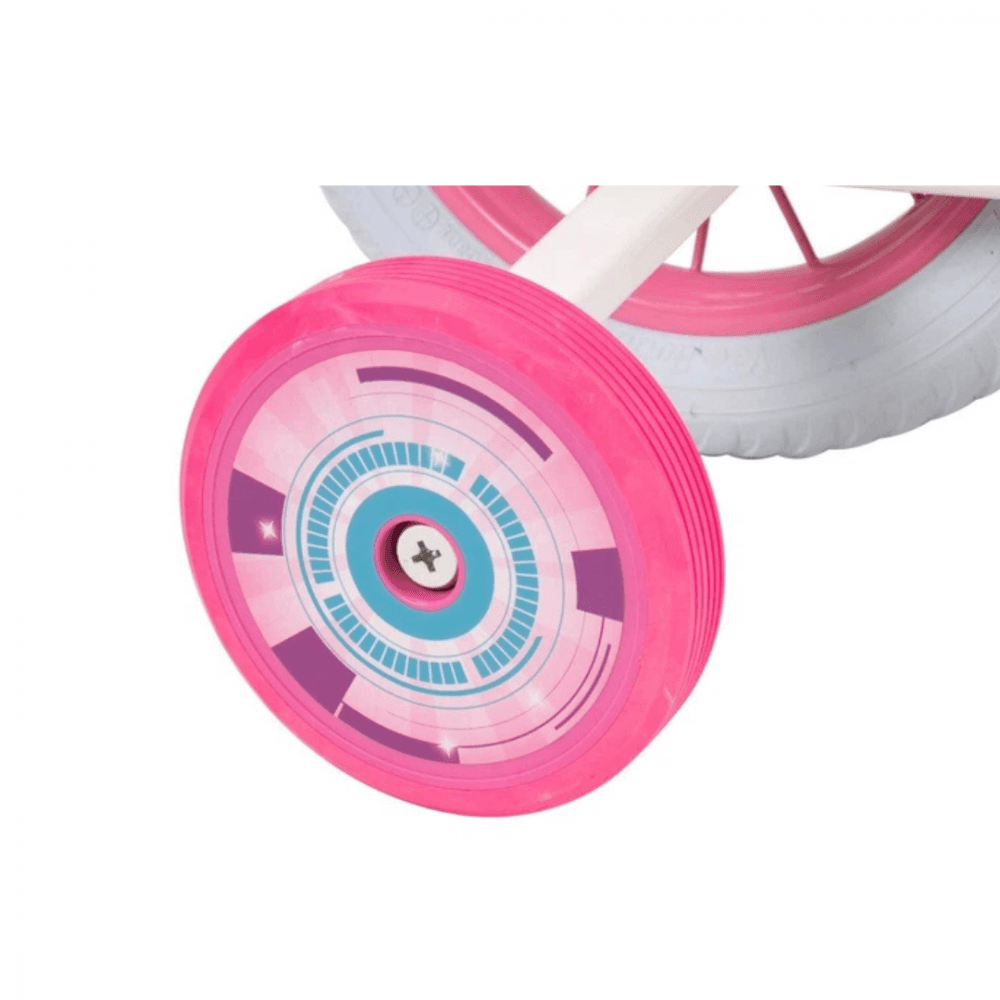 Bicicleta pentru copii Toimsa Paw Patrol Girl 12 inch, inaltime utilizator 85-100 cm, roti ajutatoare, cos frontal, scaunel pentru papusa