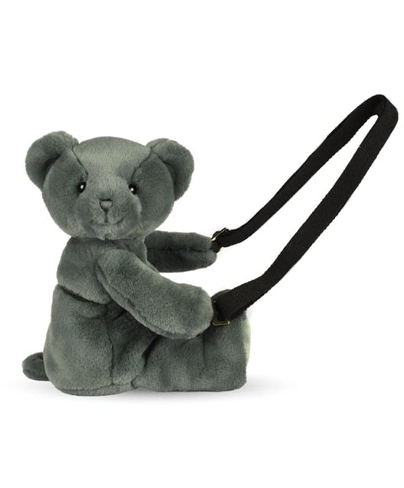 Jucarie de plus, Doudou, Ursulet, geanta crossbody, Kaki, 30 cm